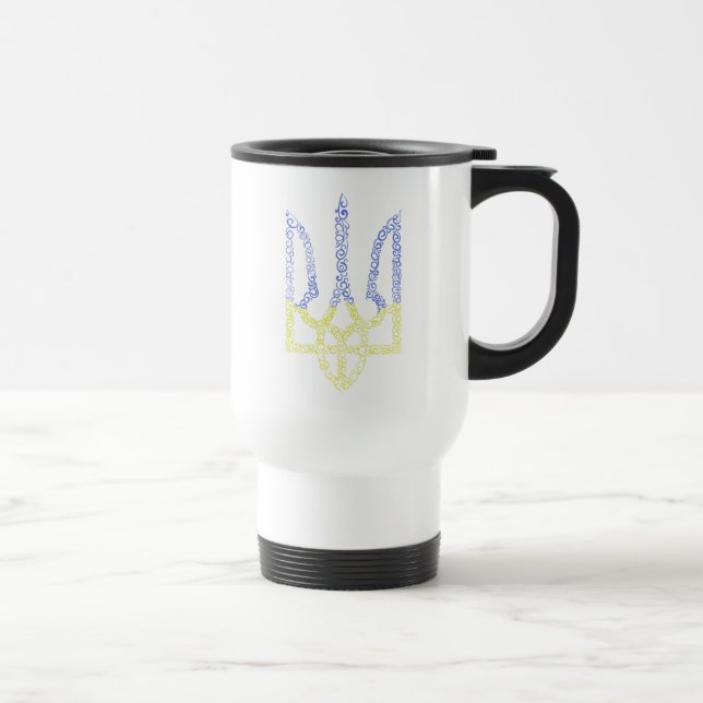 Caneca Térmica Casaco da Ucrânia do modelo espiral tridente de ar (Direita)