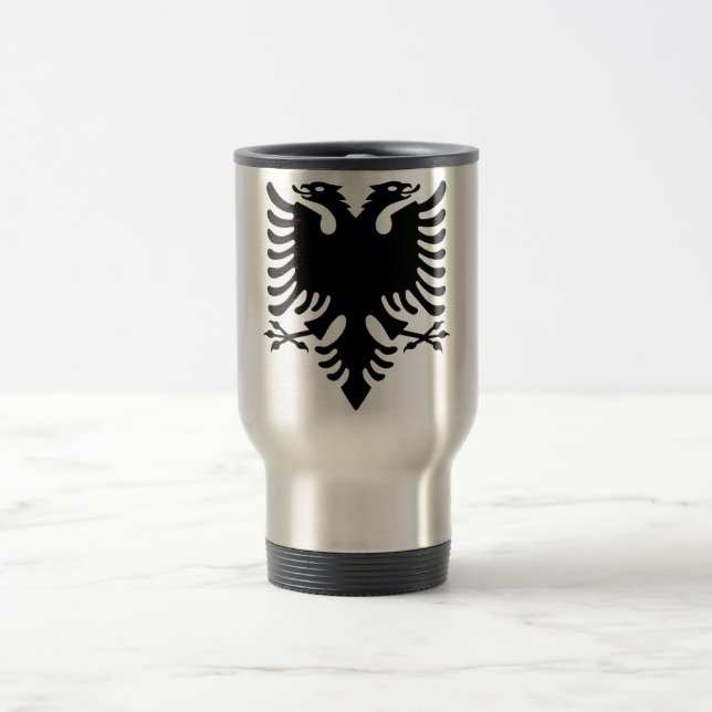 Caneca Térmica Casaco de armas albanês (Centro)
