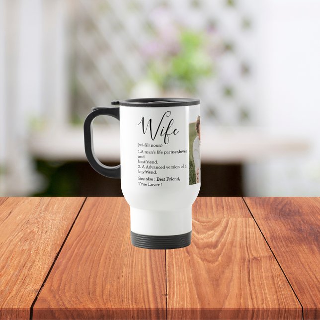 Caneca Térmica Casal Collage Foto e Esposa Romântica Adorável Pre (Criador carregado)