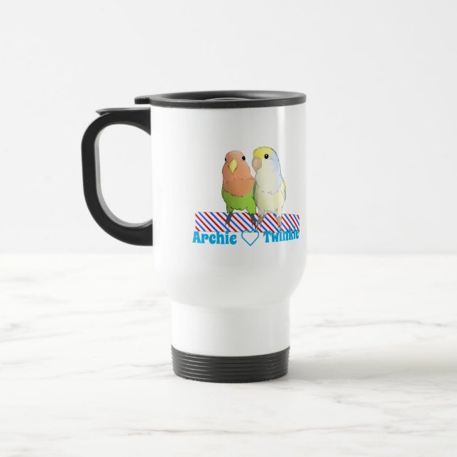 Caneca Térmica casal de aves doces (Esquerda)