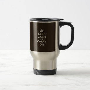 Caneca Térmica Castanho chocolate escuros mantêm a calma e