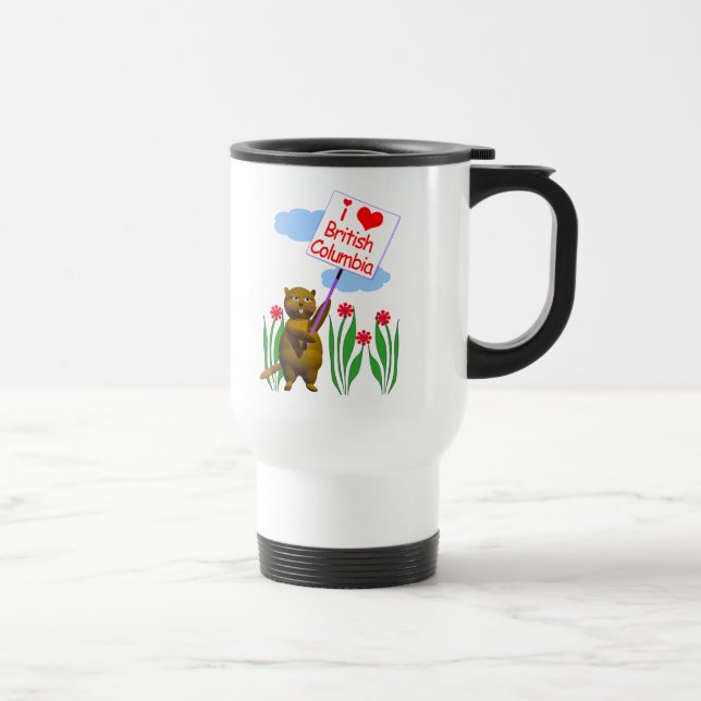 Caneca Térmica Castor Canadense ama Colúmbia Britânica (Direita)