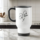 Caneca Térmica Cat Mãe Moderna Brincadeira Típica de Coração e Di<br><div class="desc">Este design simples e clássico é composto por tipografia de scripts divertidos e divertidos</div>