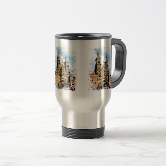 Caneca Térmica Catedral de Santiago de Compostela (Frente Esquerda)