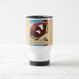 Caneca Térmica Caubói Deserto Vintage Ocidental Cavalos 