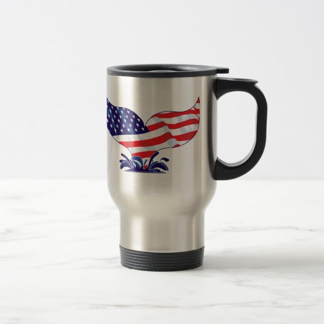 Caneca Térmica Cauda de Baleia Patriótica (Direita)