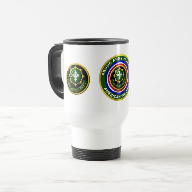 Caneca Térmica Cavalaria blindada com segundos (Frente Esquerda)