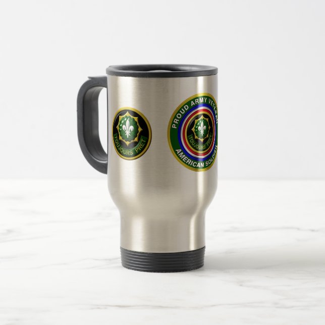Caneca Térmica Cavalaria blindada com segundos (Frente Esquerda)