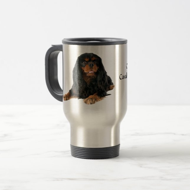 Caneca Térmica Cavalier Rei Charles Spaniel (Frente Esquerda)