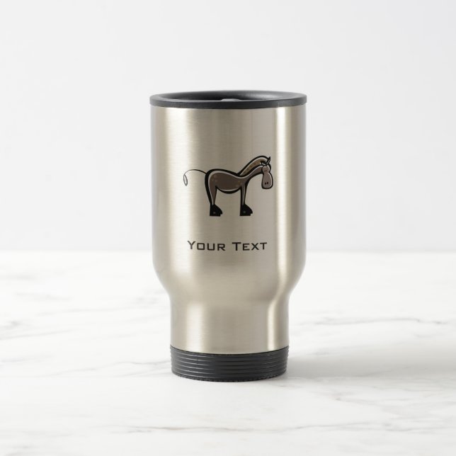 Caneca Térmica Cavalo bonito; Metal-olhar (Centro)