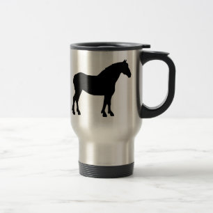 Caneca Térmica Cavalo de esboço (preto)