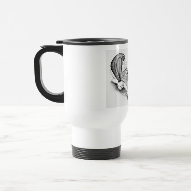 Caneca Térmica Cavalo de Natal e Papai Noel (Esquerda)