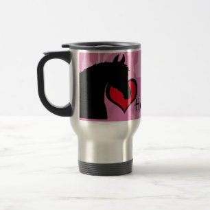 Caneca Térmica Cavalo do Coração (camo rosa)