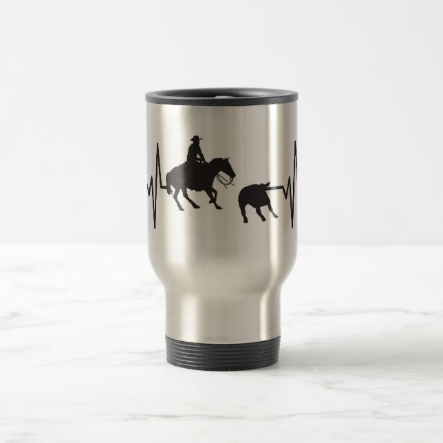 Caneca Térmica Cavalo do corte - pulso da pulsação do coração (Centro)