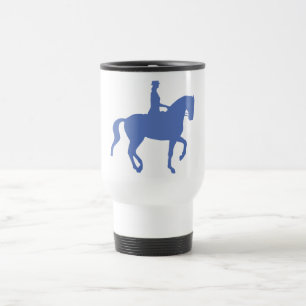Caneca Térmica Cavalo e cavaleiro do adestramento de Piaffe
