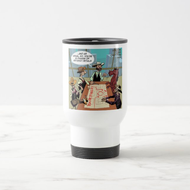 Caneca Térmica Cavalo Engraçado Ladrão de Banco (Centro)
