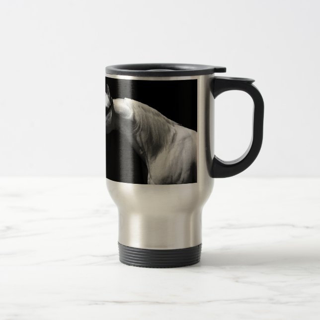 Caneca Térmica Cavalo Preto e Branco (Direita)