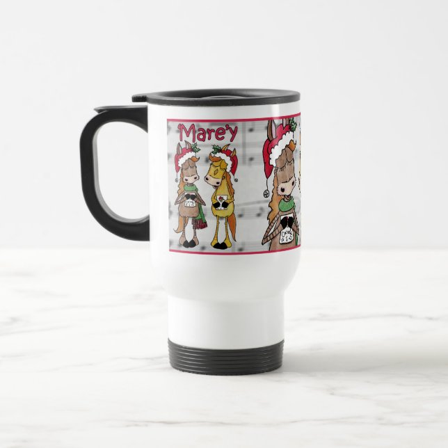 Caneca Térmica Cavalos Carineiros - 'Mare'y Christmas (Esquerda)