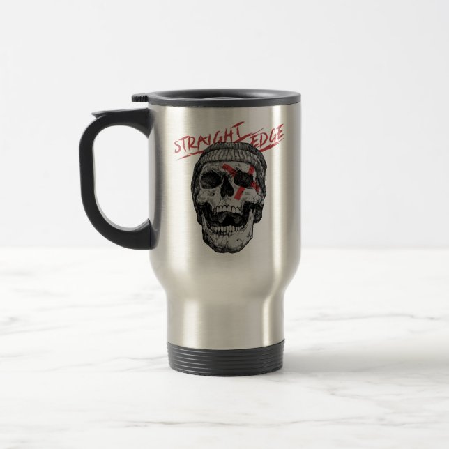 Caneca Térmica Caveira Straight Edge (Esquerda)