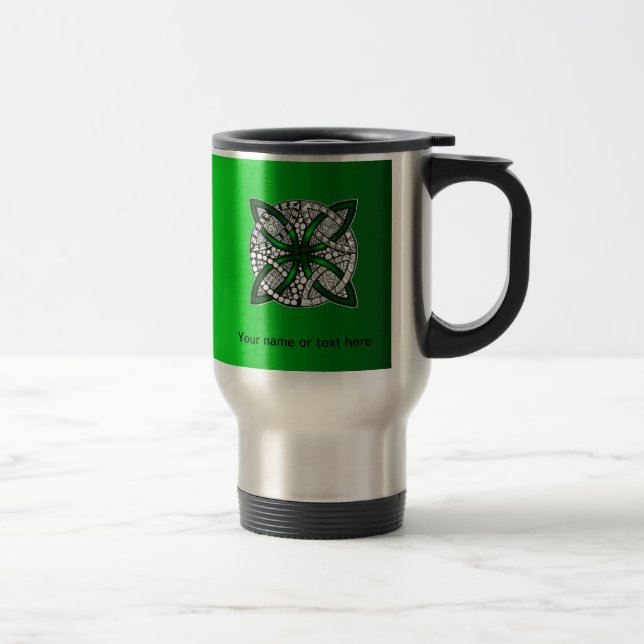 Caneca Térmica Celtic Knot Original Art Green (Direita)