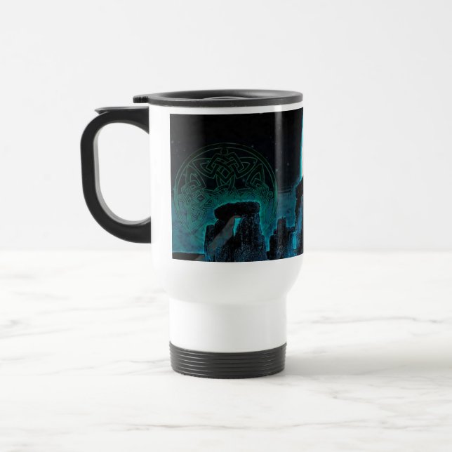 Caneca Térmica Celtic Stonehenge, Lua e Estrelas Astronomy Reino  (Esquerda)