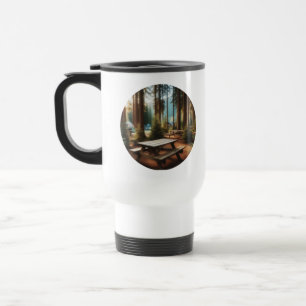 Caneca Térmica Cena de Acampamento 