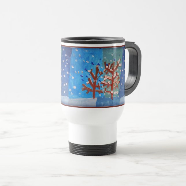 Caneca Térmica Cena de inverno (Frente Esquerda)