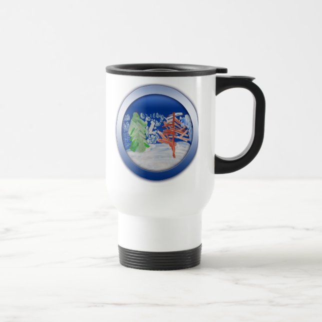Caneca Térmica Cena de inverno (Direita)