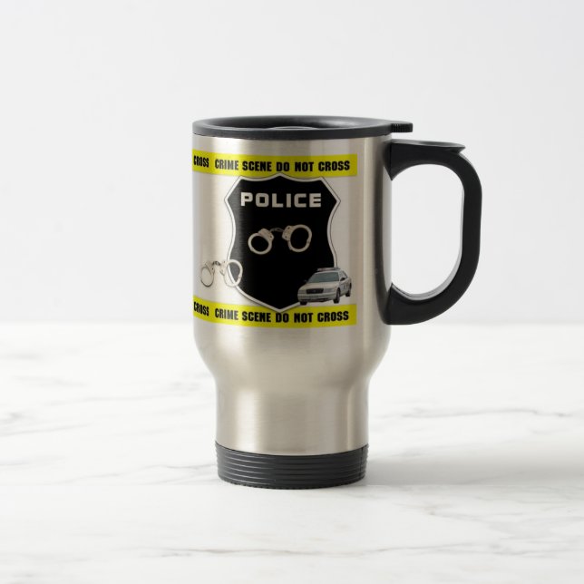 Caneca Térmica Cena do crime da polícia (Direita)