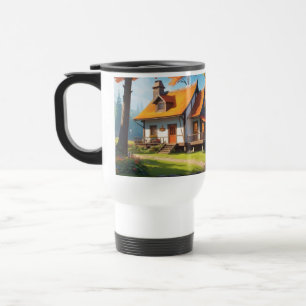 Caneca Térmica Cenário natural com algodão além do lago-5656