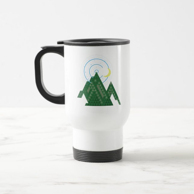 Caneca Térmica céu da lua crescente na montanha (Esquerda)