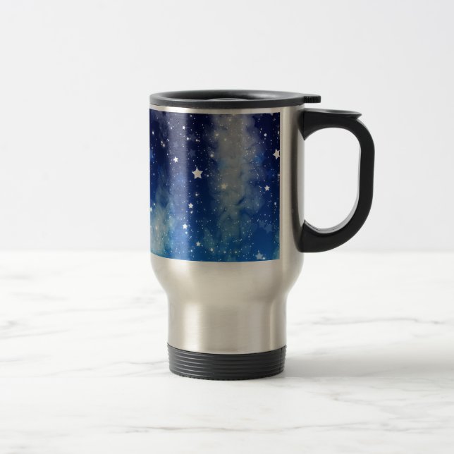 Caneca Térmica Céu nocturno azul estrelado (Direita)