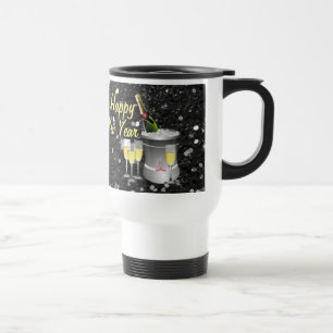 Caneca Térmica Champanhe refrigerado por feliz ano novo