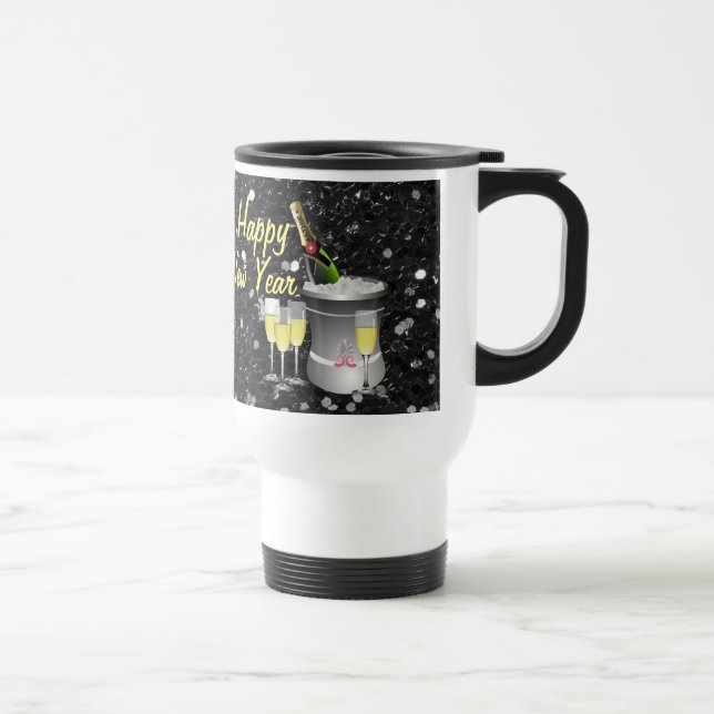 Caneca Térmica Champanhe refrigerado por feliz ano novo (Direita)