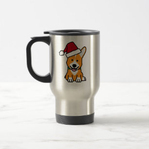 Caneca Térmica Chapéu do papai noel do Natal de Galês do Pembroke
