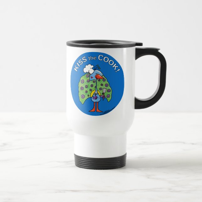 Caneca Térmica Chef Peacock, beije o cozinheiro! (Direita)