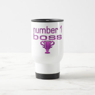 Caneca Térmica Chefe do número 1 no rosa