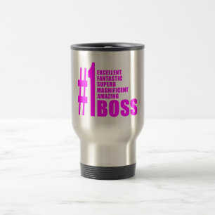 Caneca Térmica Chefes modernos cor-de-rosa: Chefe do número um