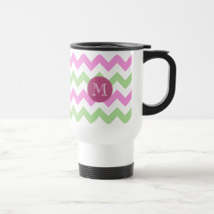 Caneca Térmica Chevron ilumina - pontos verdes cor-de-rosa do
