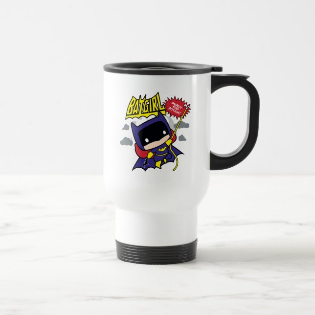 Caneca Térmica Chibi Batgirl Pronto Para Ação (Direita)