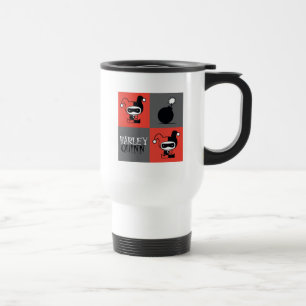 Caneca Térmica Chibi Harley Quinn Checker Patterno