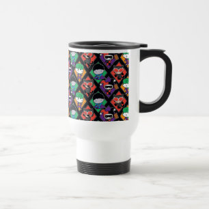 Caneca Térmica Chibi Justice League Villain Pattern