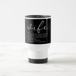 Caneca Térmica Chic Script Coração de Amor Vermelho Definição de