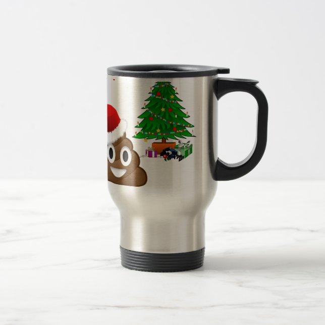 Caneca Térmica christmas poo emoji (Direita)