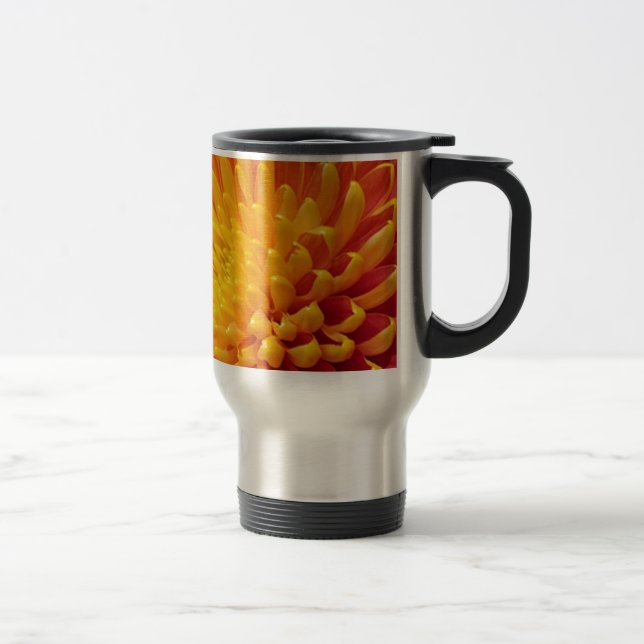 Caneca Térmica Chrysanthemum Amarelo e Laranja (Direita)