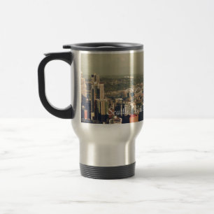 Caneca Térmica Cidade de Seattle. Vista da torre da cidade. Paisa