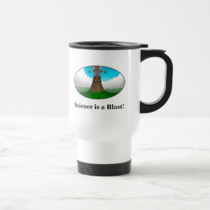 Caneca Térmica "Ciência é um Estouro!" Cartoon Vulcão