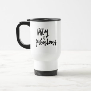 Caneca Térmica Cinqüênta & fabuloso - aniversário do divertime