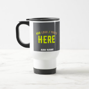 CANECA TÉRMICA CINZA PERSONALIZÁVEL MODERNA COM MARCA VERIFICADA