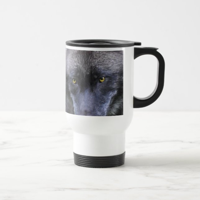 Caneca Térmica CINZA WOLF Wildlife Gift Mug (Direita)